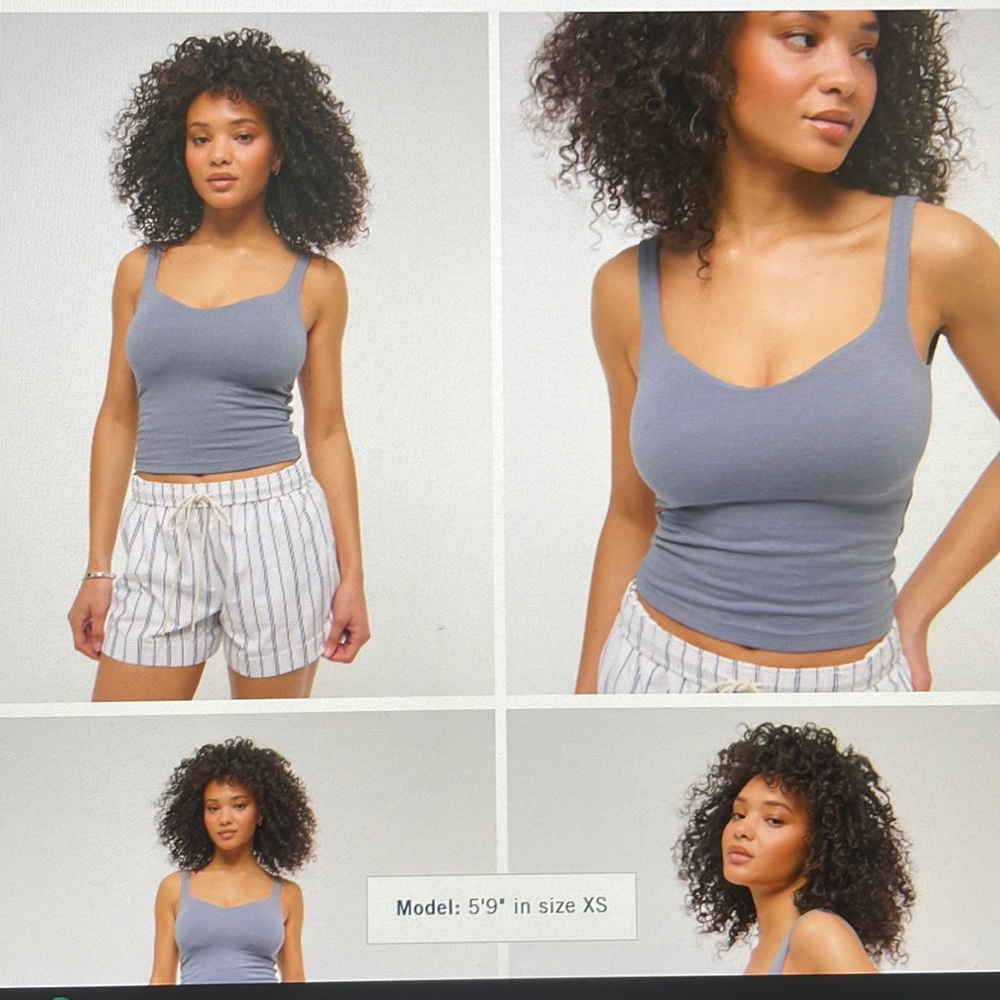 A&F NWT bra-free seamless sweetheart tank.